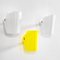 White and Yellow Brass Structure and Acrylic Glass Speakers Wall Lights by Gino Sarfatti for Artiluce, 1950s, Set of 3 3