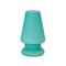 Turquoise Satin Murano Glass Mushroom Table Lamp from Giesse Milan, Italy 1