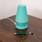 Turquoise Satin Murano Glass Mushroom Table Lamp from Giesse Milan, Italy, Image 5