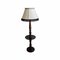 Floor Wooden Lamp with Table and Textile Shade 1