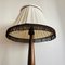 Floor Wooden Lamp with Table and Textile Shade 4