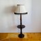 Floor Wooden Lamp with Table and Textile Shade, Image 6