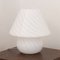Vintage Murano Glass Mushroom Table Lamp with Spiral White Filigree, Italy 6