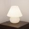 Lámpara de mesa hongo vintage de cristal de Murano con filigrana blanca en espiral, Italia, Imagen 3