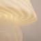 Lámpara de mesa hongo vintage de cristal de Murano con filigrana blanca en espiral, Italia, Imagen 7