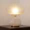 Lámpara hongo vintage grande con decoraciones de vidrio blanco, Italia, Imagen 4