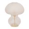 Große Vintage Mushroom Lampe mit weißen Glasdekorationen, Italien 1