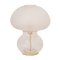 Large Vintage Mushroom Lamp with White Glass Decorations, Italy 1