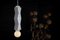 Ridge Pendant Light with Geometric Aluminium and Opal Globe Bulb by Louis Jobst 6
