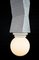 Ridge Pendant Light with Geometric Aluminium and Opal Globe Bulb by Louis Jobst, Image 4