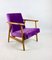 Vintage Violet Easy Chair, 1970s 1