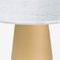 Mesa de centro con bandeja de mármol de Carrara y madera lacada en dorado de BDV Paris Design Furnitures, Imagen 2
