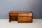 Walnut and Pink Mirror Chest of Drawers, 1950s 1