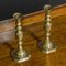 Victorian Queen of Diamond Brass Candlesticks, 1890s, Set of 2 1