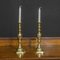 Victorian Queen of Diamond Brass Candlesticks, 1890s, Set of 2 10