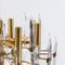 Brass and Glass Chandelier by Gaetano Sciolari, Italy, 1970s, Image 6