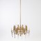 Brass and Glass Chandelier by Gaetano Sciolari, Italy, 1970s, Image 2