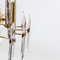 Brass and Glass Chandelier by Gaetano Sciolari, Italy, 1970s, Image 8