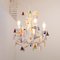5-Light Chandelier with Colored Pendants in Murano Glass, Image 3