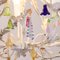 5-Leuchten Kronleuchter mit bunten Anhängern aus Murano Glas 10