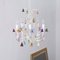 Lámpara de araña de 5 luces con colgantes de colores de cristal de Murano, Imagen 5