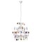 5-Light Chandelier with Colored Pendants in Murano Glass 1