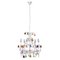 5-Light Chandelier with Colored Pendants in Murano Glass, Image 1