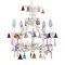 5-Light Chandelier with Colored Pendants in Murano Glass 2