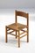Sedie da pranzo moderne in legno con seduta in giunco, anni '60, set di 4, Immagine 9