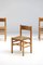 Sedie da pranzo moderne in legno con seduta in giunco, anni '60, set di 4, Immagine 8