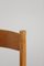 Sillas de comedor modernas de madera con asiento de junco, años 60. Juego de 4, Imagen 4