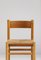 Sedie da pranzo moderne in legno con seduta in giunco, anni '60, set di 4, Immagine 5