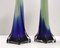 Vintage Green and Blue Encased Murano Glass Vases, Italy, 1960s, Set of 2 18