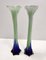 Vintage Green and Blue Encased Murano Glass Vases, Italy, 1960s, Set of 2 6