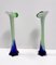 Vintage Green and Blue Encased Murano Glass Vases, Italy, 1960s, Set of 2 7