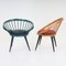 Chaises Circle par Yngve Ekström, Suède, 1950s, Set de 2 3