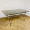 Large Bauhaus Style Smoked Glass & Chrome Dining Table, 1970s 1