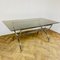 Large Bauhaus Style Smoked Glass & Chrome Dining Table, 1970s, Image 1