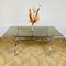 Large Bauhaus Style Smoked Glass & Chrome Dining Table, 1970s 2