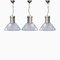 Industrial Pendant Lights in Steel & Crystal from Rossini, Italy, 2000s, Set of 5 1