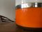 Lámpara vintage en naranja y blanco atribuida a Adriano Rampoldi para Europhon, Imagen 7