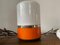Lámpara vintage en naranja y blanco atribuida a Adriano Rampoldi para Europhon, Imagen 2