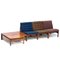 Moduline Lounge Chairs & Rosewood Coffee Table by Ole Gjerløv Knudsen & Torben Lind for France & Søn, 1960s, Set of 4 4