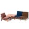 Moduline Lounge Chairs & Rosewood Coffee Table by Ole Gjerløv Knudsen & Torben Lind for France & Søn, 1960s, Set of 4 1