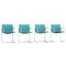 Turquoise Dining Chairs attributed to Pierre Mazairac & Karel Boonzaaijer for Metaform, 1980s, Set of 4, Image 1
