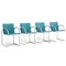 Turquoise Dining Chairs attributed to Pierre Mazairac & Karel Boonzaaijer for Metaform, 1980s, Set of 4 3