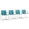 Turquoise Dining Chairs attributed to Pierre Mazairac & Karel Boonzaaijer for Metaform, 1980s, Set of 4, Image 3