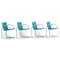 Turquoise Dining Chairs attributed to Pierre Mazairac & Karel Boonzaaijer for Metaform, 1980s, Set of 4 4