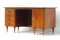 Art Deco Executive Writing Desk in Walnut with Adjustable Brass Legs, 1930s-1950s 1