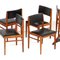 Mid-Century Dining Chairs in Teak & Black Leatherette attributed to Pieter De Bruyne for V-Form, 1960s, Set of 6, Image 9